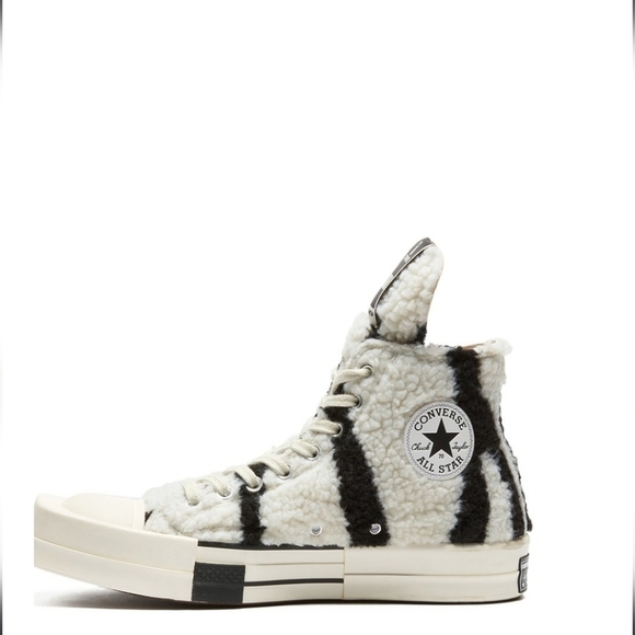 Rick Owens DRKSHDW TURBODRK Chuck 70s high zebra 7 - Picture 3 of 12